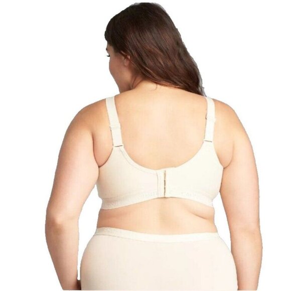 Cacique Lane Bryant Womens Bra Cotton Unlined No Wire Size 46D Beige - Picture 2 of 9